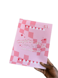 Valentine's Adult Children's Coloring Book designed by Ashleigh Green, bka TRKhidd. Published by Society Music, LLC. Love, Valentine, V-Day, Color Cupid's Canvas.